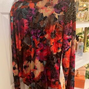 Fashion Nova Red Orange Long Sleeve Bodysuit